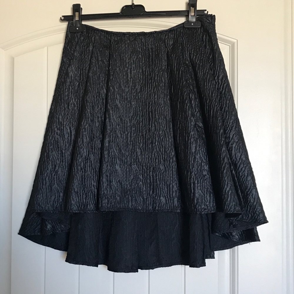 NWT Max & Co. Asymmetrical Black Textured Skirt